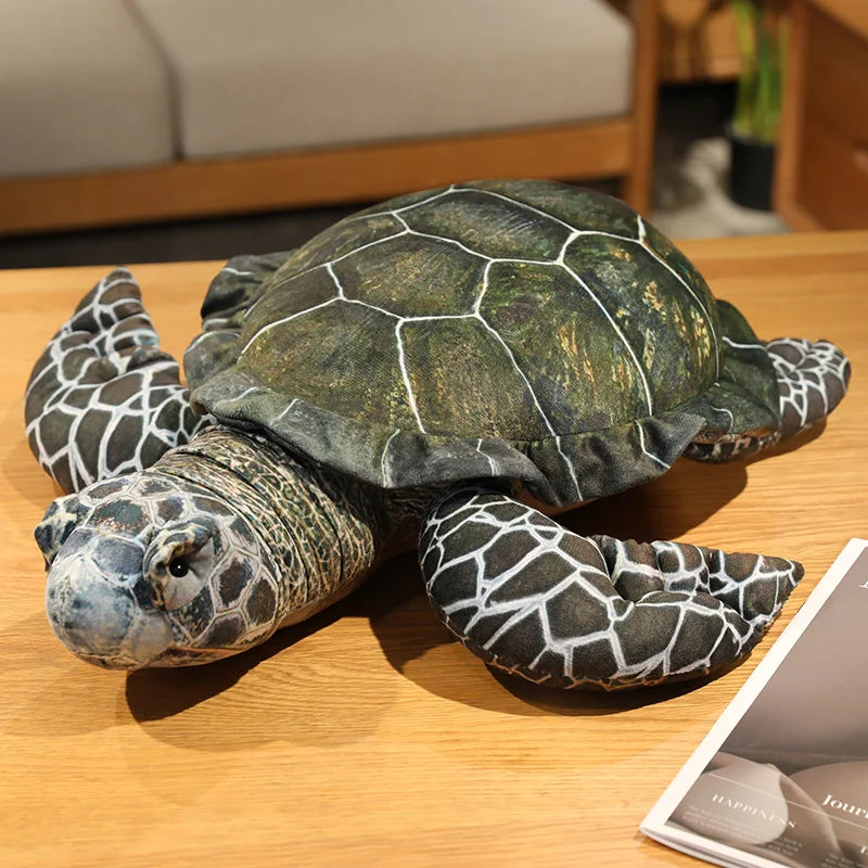 Realistic Sea Turtle Plush Toy