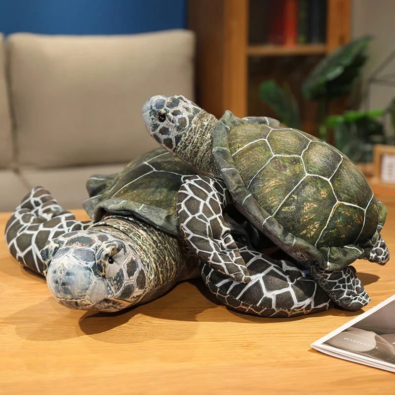 Realistic Sea Turtle Plush Toy