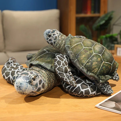 Realistic Sea Turtle Plush Toy