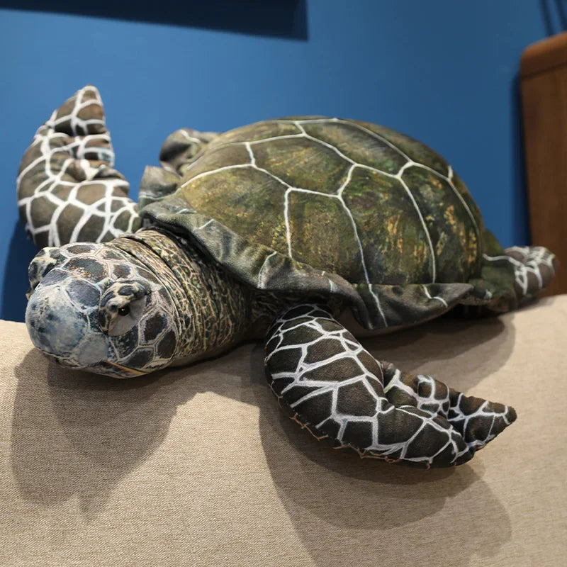 Realistic Sea Turtle Plush Toy