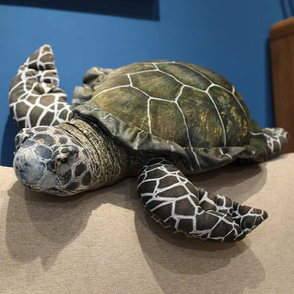 Realistic Sea Turtle Plush Toy